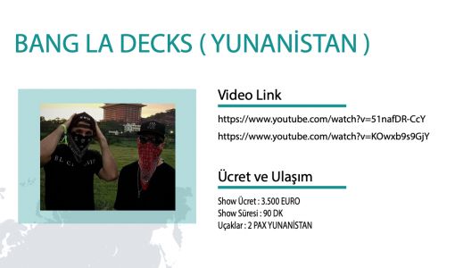 Bang La Decks manager, Bang La Decks menejeri, Bang La Decks menajeri, Bang La Decks contact, Bang La Decks iletişimi, Bang La Decks iletişim, Bang La Decks websitesi